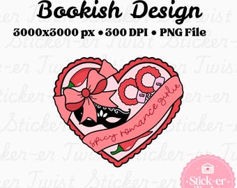 Super süßes süßes romantisches Girlie Herz, Kindle Sticker, Buchclub Reader Aufkleber, Smut Reader Buch Aufkleber