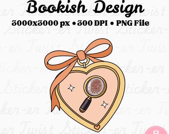 True Crime Locket PNG | Booktrope Bookish Clipart True Crime Reader Aesthetic | Mystery-Thriller von BookTok Design | Kommerzielle Lizenz