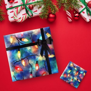 Rainbow Christmas Wrapping Paper – Colorful Holiday Gift Wrap with Festive Rainbow Lights – Inclusive Pride Xmas Wrap Sheets or Rolls