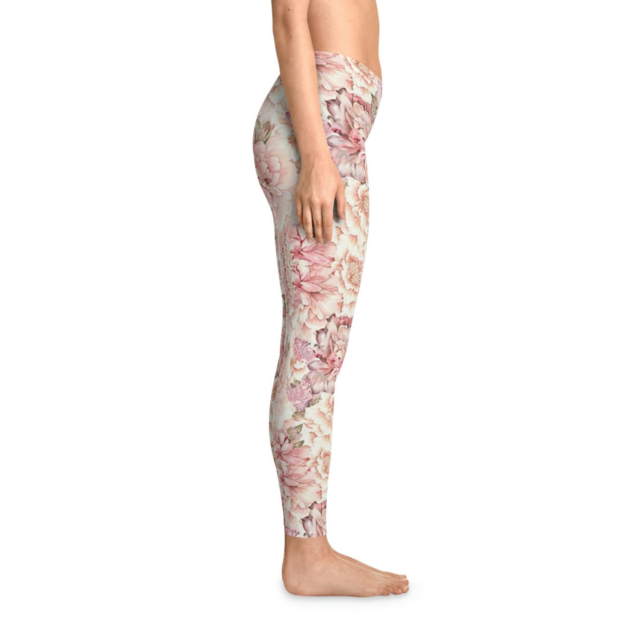 Floral Yoga Pants Vintage Flower Workout Leggings for Her Etsy