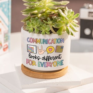 Speech Therapy Gift, SLP Plant Pot, Speech Pathologist Pot, SLP Graduation Gift, Ccc SLP Decor, Slp Appreciation Gift, Speech Therapist Gift