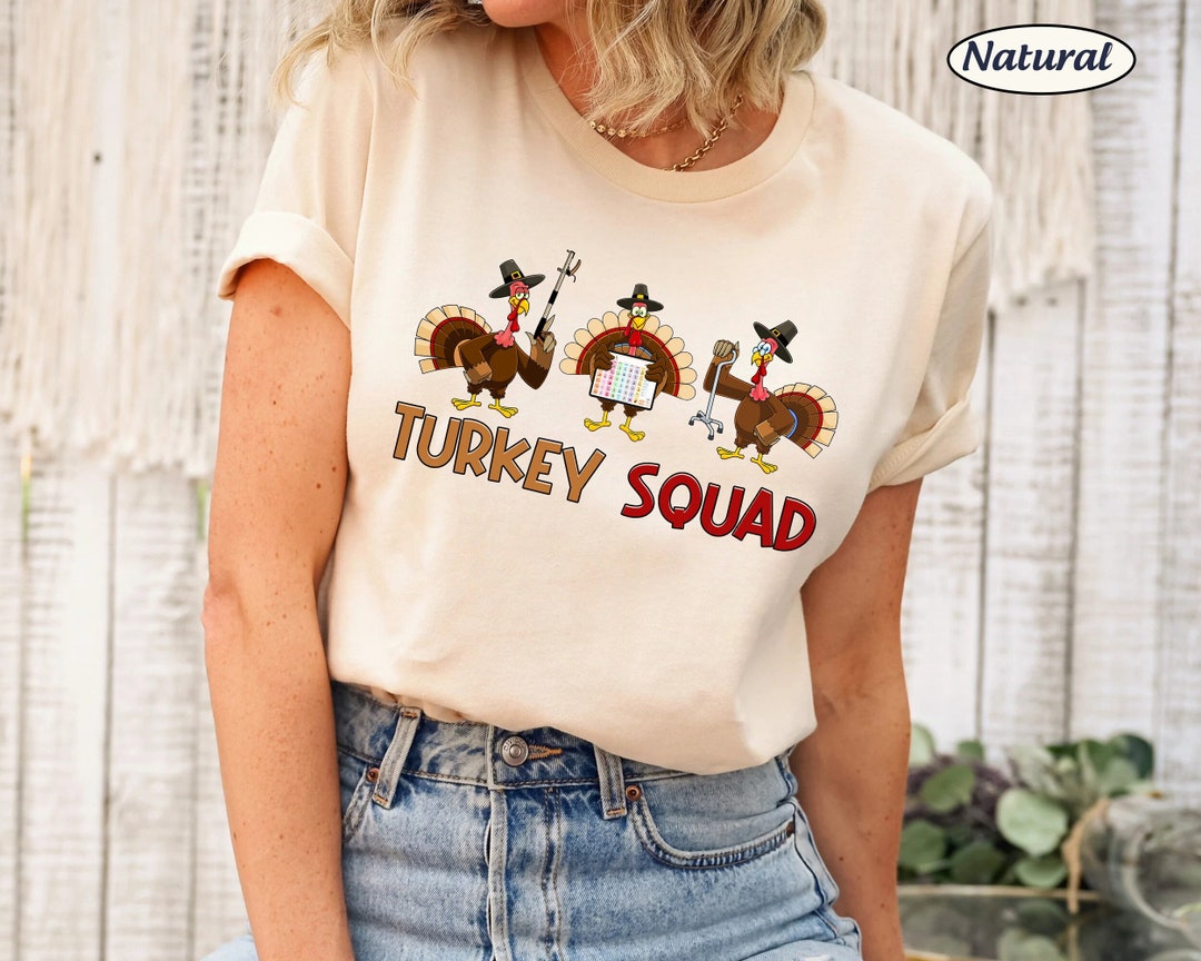Thanksgiving SLP OT PT Turkey Squad Shirt, Slp Ot Pt Shirt, Thankful ...