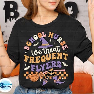 School Nurse Halloween Shirt Back To School Nurse Autumn Halloween School Nursing Spooky Nurse Gift Retro School Nurse Fall Sweatshirt Gift
