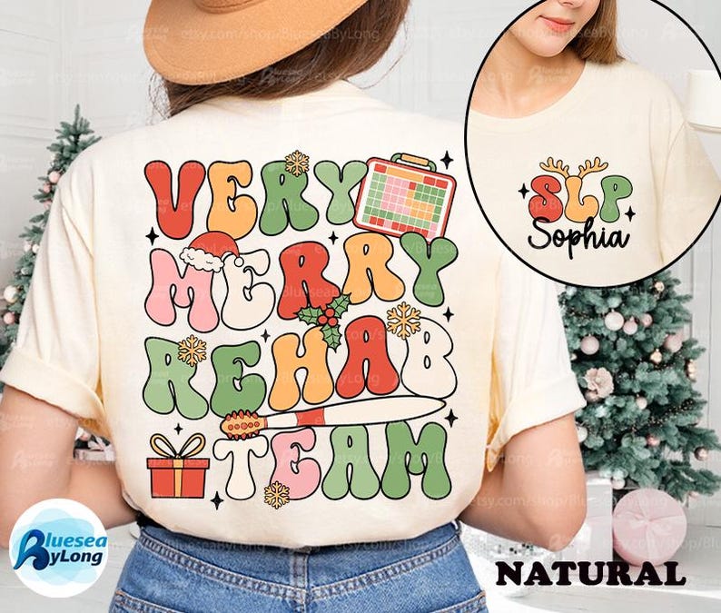 Speech Therapy Christmas Shirt Slp Personalized Shirt Speech Language