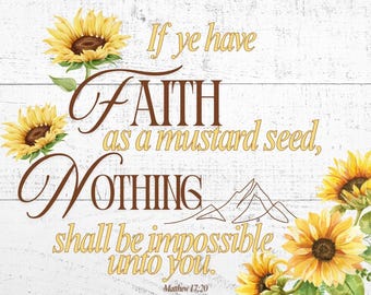 Faith like a Mustard Seed Quote Tag