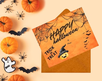Happy Halloween Notecard- Gift Tag