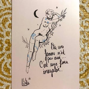 Litho print A4 UNE FEMME
