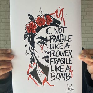 Litho print A4 FRAGILE LIKE A BOMB