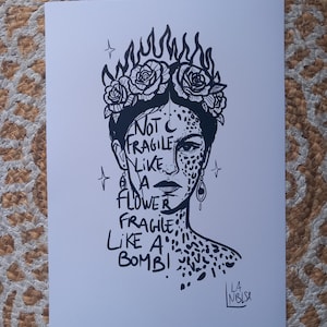 Litho print A4 FRAGILE LIKE A BOMB