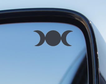 Small Triple Moon Decals (set of 3) | Bumper Sticker | Side Mirror | Triple Moon Goddess | Rearview Mirror | Witchy Pagan | Wiccan Witch