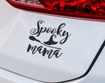 Spooky Mama Decal: Halloween Mom Car Window Sticker