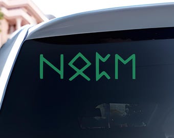 Hope In Runes Decal | Car Decal | Window Decal | Pagan Bumper Sticker | Window Sticker | Norse Pagan Decal