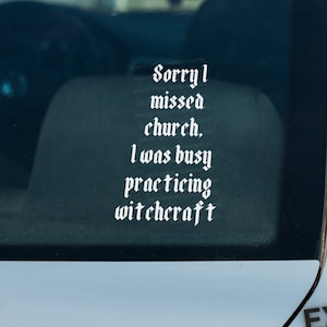 Practicing Witchcraft Car Decal | Window Decal | Pagan Bumper Sticker | Window Sticker | Witch Decal