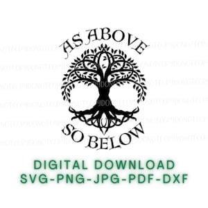 Zoals hierboven, dus hieronder SVG, PNG, JPG digitaal bestand | Noorse heidense | Digitale download | Yggdrisil | Levensboom gesneden bestand | Wicca heks