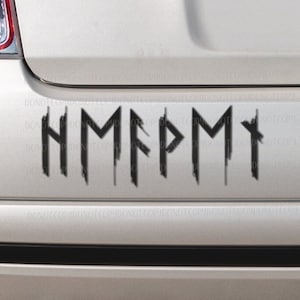 Heathen In Runes Decal | Car Decal | Window Decal | Pagan Bumper Sticker | Window Sticker | Norse Pagan Decal