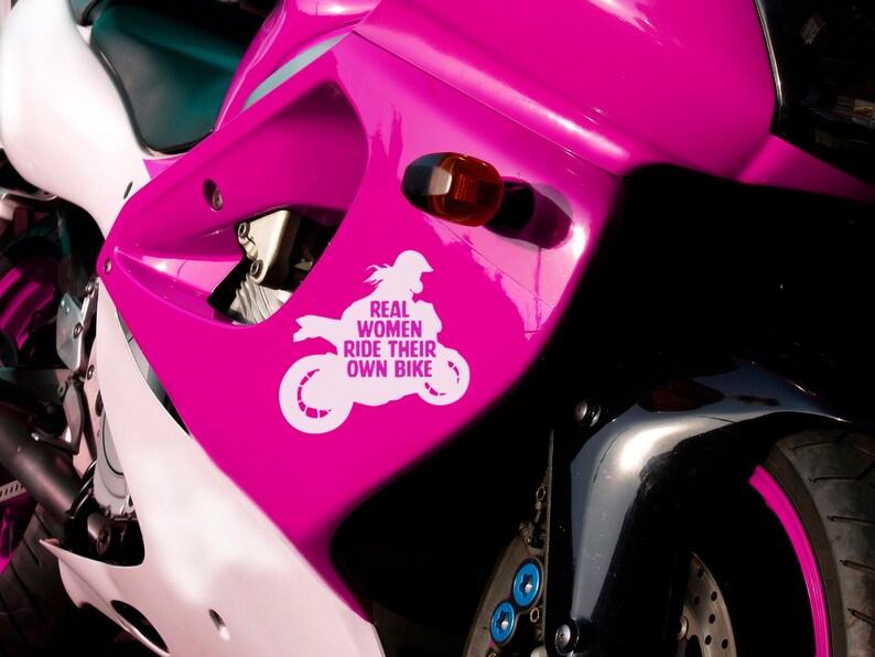 Female Motorcycle Sticker Real Women Ride Biker Decal - Motorcycle Window Sticker - Etsy