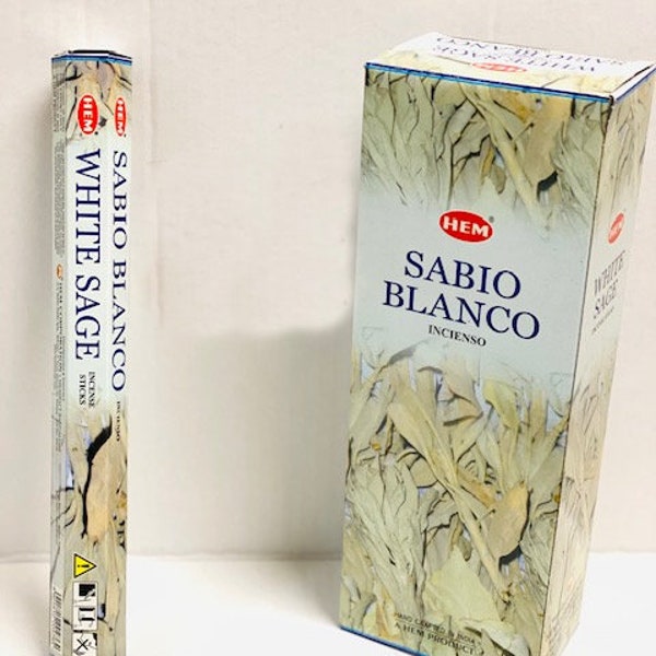 White Sage Incense Stick/Incienso de Sage Blanco.