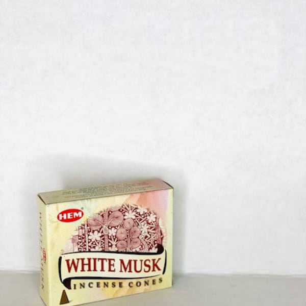 White Musk Incense Cone /Cono de Incienso de Almizcle Blanco