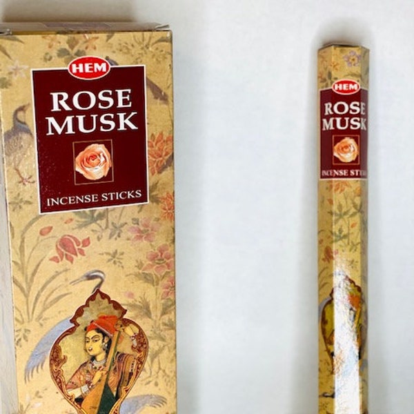 Rose Musk Incense Stick/Incienso de Almizcle de Rosas.