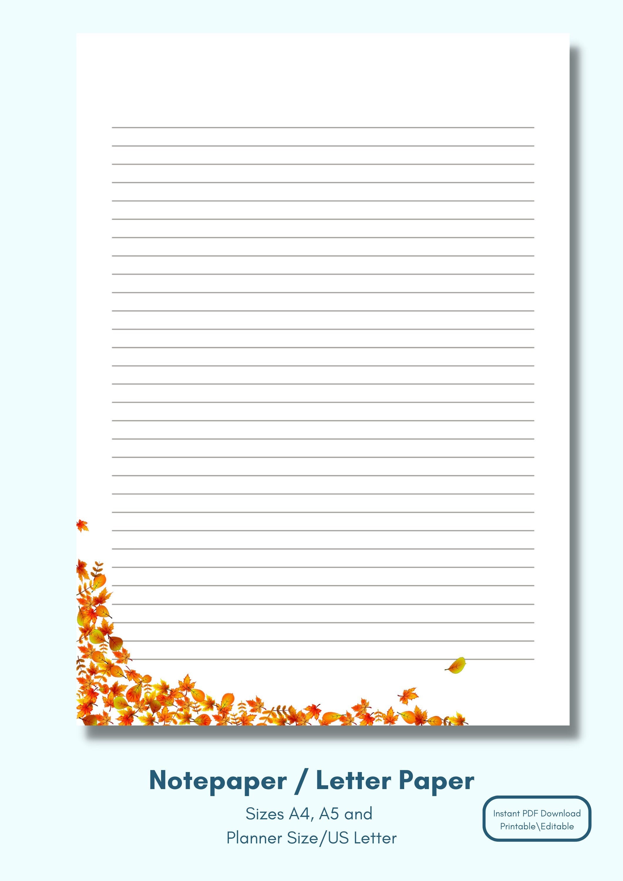 FREE Lined Paper Printable  Many Templates are Available