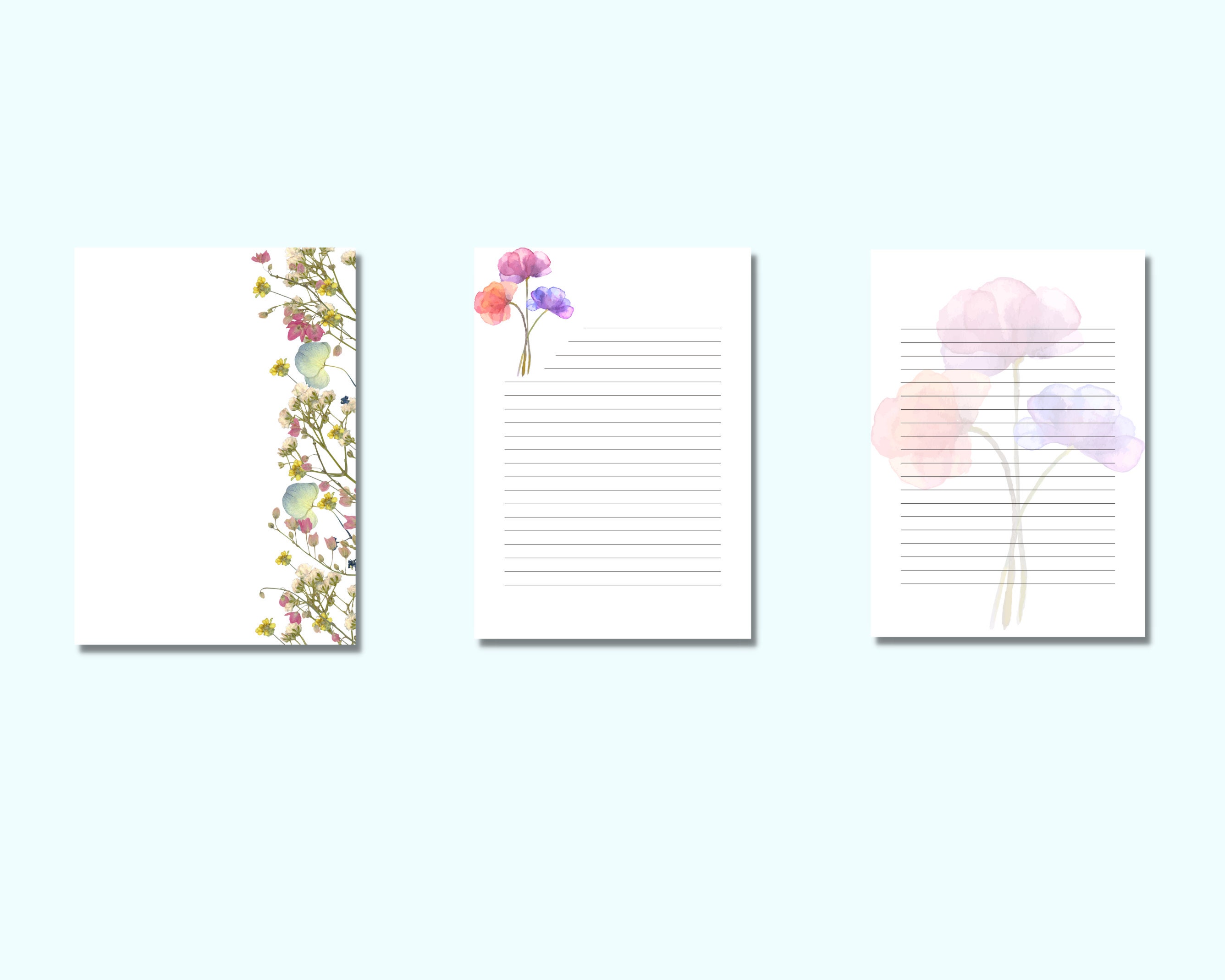 Digital Note Paper Letter Writing Template Downloadable Stationery