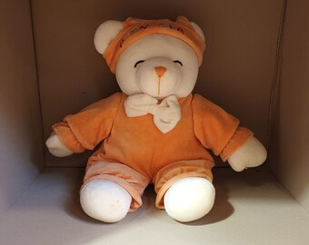 Baby bear orange teddy bear for adoption