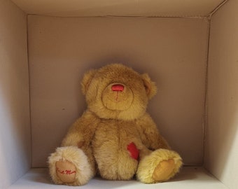 Red nose teddy bear for adoption