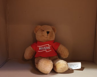 Teddy bear with red walkers t-shirt for adoption