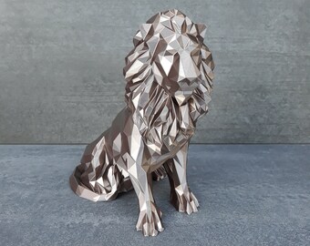 Idée cadeau amoureux des animaux sculpture design lion