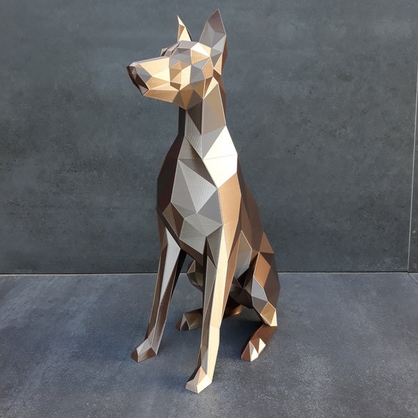 Doberman design sculpture idée cadeau amoureux des chiens