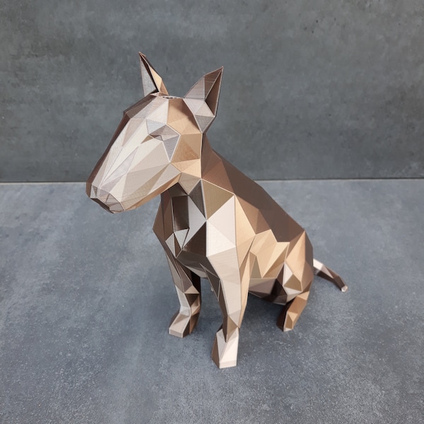 Bullterrier Design Skulptur Geschenkidee Hundeliebhaber