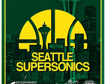 Seattle Supersonics Jumbo 24x36 Poster