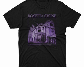 Camiseta Rosetta Stone, estilo gótico rock de los 90, corte vintage.
