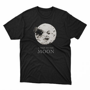 A Trip To The Moon Shirt - Le Voyage Dans La Lune 1902 -  Movie T-Shirt In Alternative Gothic Style, Retro Shirt