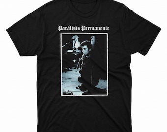 Camiseta de parálisis permanente, estilo post punk español de los 80.