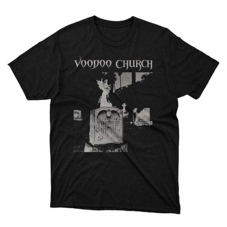 Shirt Voodoo Church Deathrock Goth Punk Shirt Jaren 80 Underground T-shirt afbeelding 1