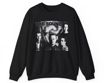 Sudadera de inspiración post-punk de los 80 — Cuello redondo de corte vintage