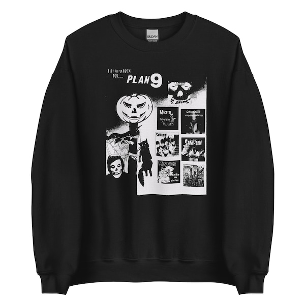 Plan 9 Records Sweatshirt, Plan 9 Sweater, The Victims, Misfits, Samhain, Glenn Danzig