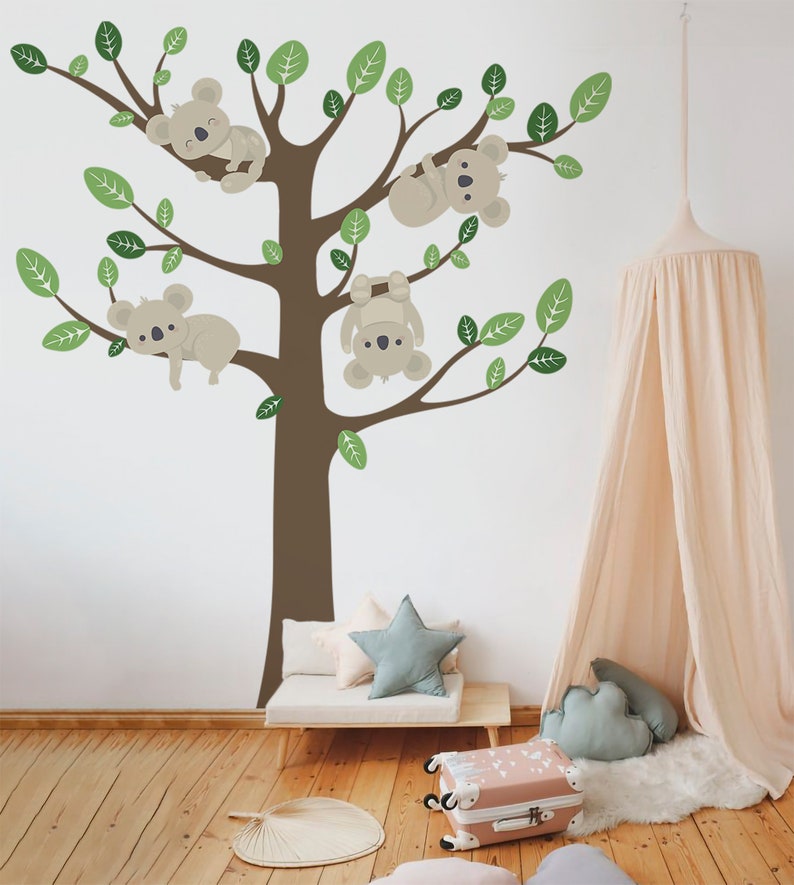 Removable Koala Bear on Tree Baby Wall Decal Mural Wall Sticker for Kid ...