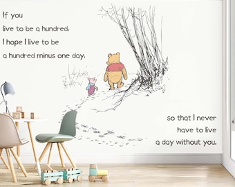 Winnie the Pooh Quote Wall Decal, Nursery Room Decor