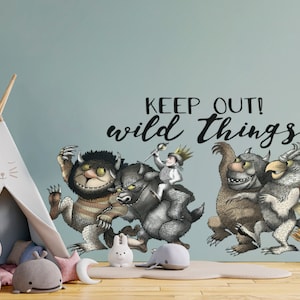 Removable Vinyl Wall Stickers Quotes and Sayings King Max And Where The Wild Things Are Monster Wall decal Mural Sticker