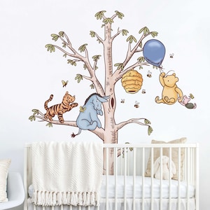 Classic Winnie the Pooh Nursery Tiger And Piglet on Tree Wall Decal Disney Wall Art Wall Sticker Wall Decor For Kids Room Decor