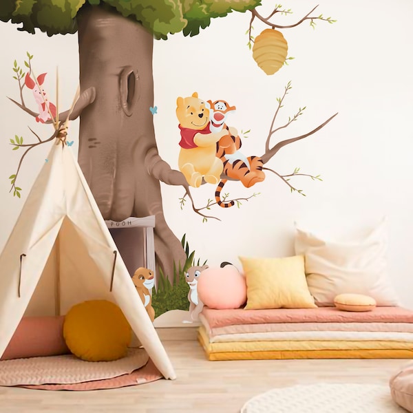 Winnie the Pooh Tree Decals Etsy