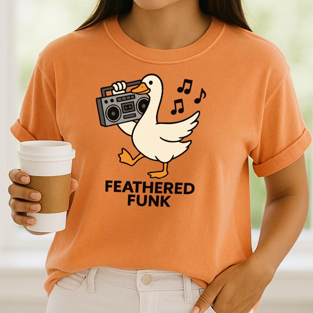 Goose With Boombox Clipart - Feathered Funk 80s Retro PNG SVG | Funky ...