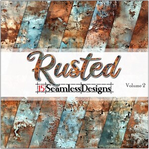 Rusted vol. 2 SEAMLESS - Digital Paper - Backgrounds - Sublimation - 15 Designs (12x12in @ 300dpi) - Commercial Use, Instant Download