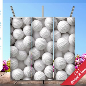 Golf Balls, Fathers Day, 20oz Skinny Tumbler, Personalized tumblers, Sublimation Design for tumblers , Instant PNG Download