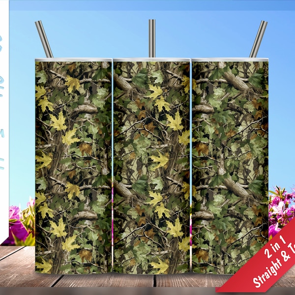 Realtree Style Camo!  20oz Skinny Tumbler, Personalized tumblers, Sublimation Design, Tumbler Wrap, Instant PNG Download, Seamless