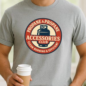 Propane & Propane Accessories Club Patch PNG, Retro Gas Station Logo, Vintage Propane Tank Clipart, Americana T-Shirt Sublimation Design