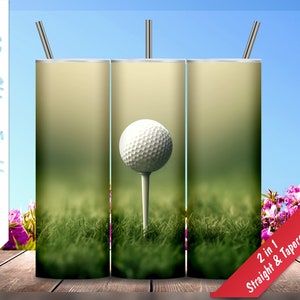 Golf Ball on Tee, Fathers Day, 20oz Skinny Tumbler, Personalized tumblers, Sublimation Design for tumblers , Instant PNG Download