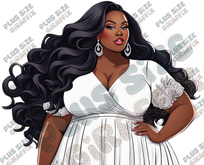 Beautiful Black Bride Digital Art AI Art PNG Plus Size Wall Etsy